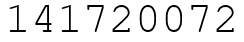 Число 141720072.