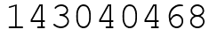Число 143040468.