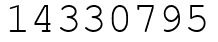 Число 14330795.