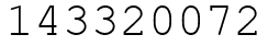 Число 143320072.