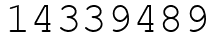 Число 14339489.