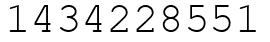Число 1434228551.