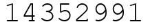 Число 14352991.