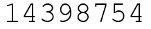 Число 14398754.