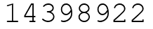 Число 14398922.