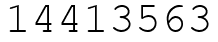 Число 14413563.