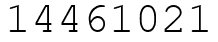 Число 14461021.