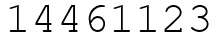 Число 14461123.