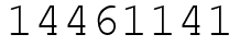 Число 14461141.