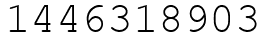 Число 1446318903.