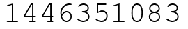 Число 1446351083.