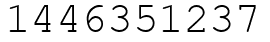 Число 1446351237.