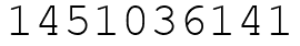 Число 1451036141.