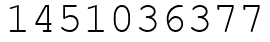 Число 1451036377.