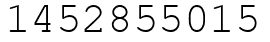 Число 1452855015.