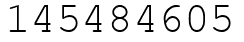 Число 145484605.