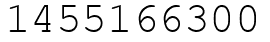 Число 1455166300.