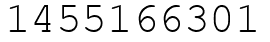 Число 1455166301.