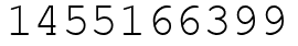 Число 1455166399.