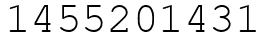 Число 1455201431.