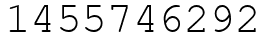 Число 1455746292.