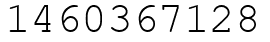 Число 1460367128.