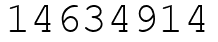 Число 14634914.