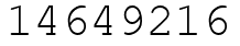 Число 14649216.