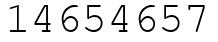 Число 14654657.