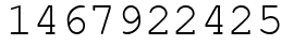 Число 1467922425.