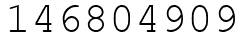 Число 146804909.