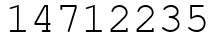 Число 14712235.
