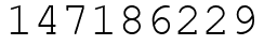Число 147186229.