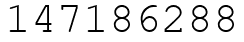 Число 147186288.