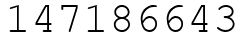 Число 147186643.