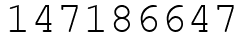Число 147186647.