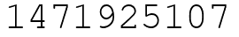 Число 1471925107.