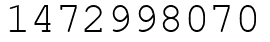 Число 1472998070.