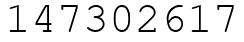 Число 147302617.