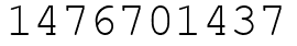 Число 1476701437.