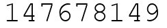 Число 147678149.
