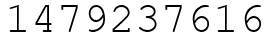 Число 1479237616.