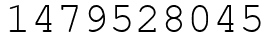 Число 1479528045.