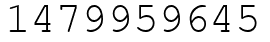 Число 1479959645.