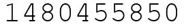 Число 1480455850.