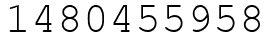 Число 1480455958.