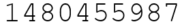 Число 1480455987.