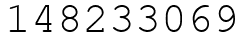 Число 148233069.