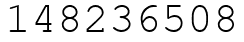 Число 148236508.