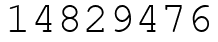 Число 14829476.